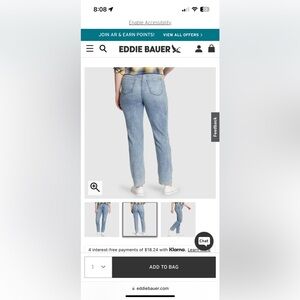 Eddie Bauer Slightly Curvy-High Rise/Skinny